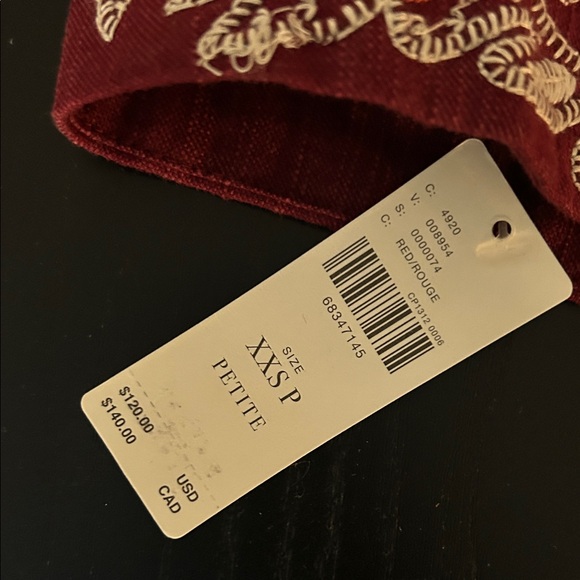 NWT Anthropologie Embroidered Open-Back Top - Picture 5 of 8